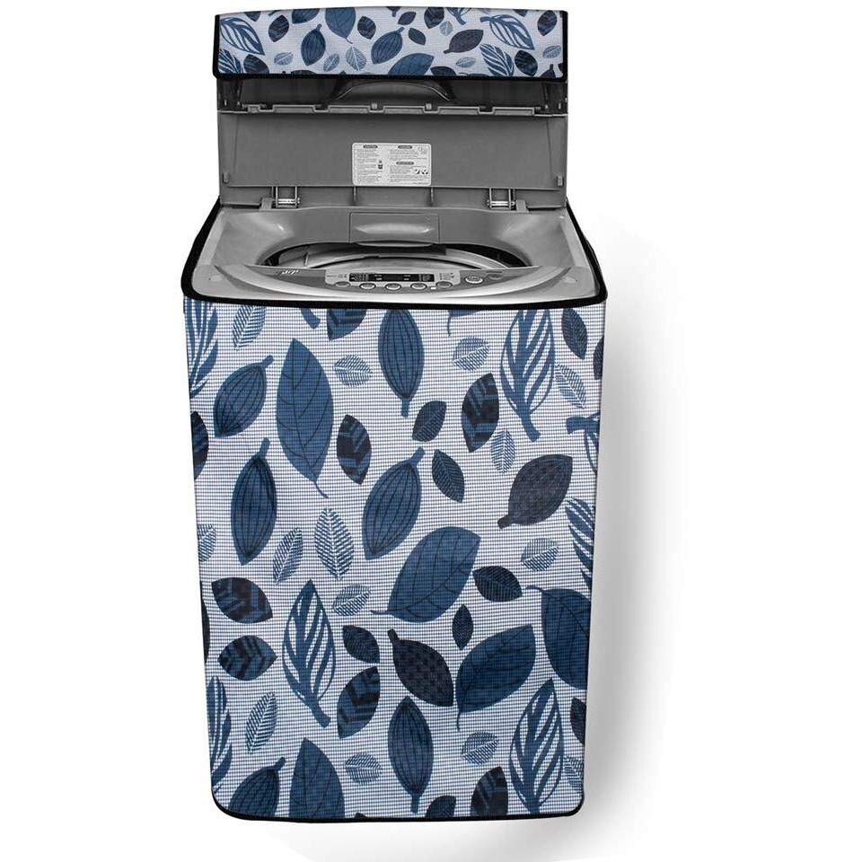 Stylista Washing Machine Cover Compatible For Samsung 7.5 Kg Fully-Automatic Top Loading Wa75N4570Fe, Ditzy Pattern Grey Base