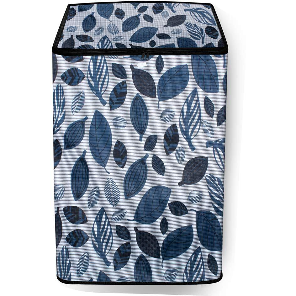 Stylista Washing Machine Cover Compatible For Samsung 7.5 Kg Fully-Automatic Top Loading Wa75N4570Fe, Ditzy Pattern Grey Base