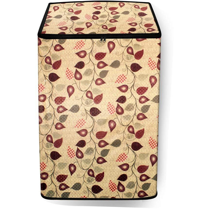 Stylista Washing Machine Cover Compatible For Samsung 6 Kg Fully-Automatic Top Loading Wa60M4101Hy, Petals Pattern Yellow