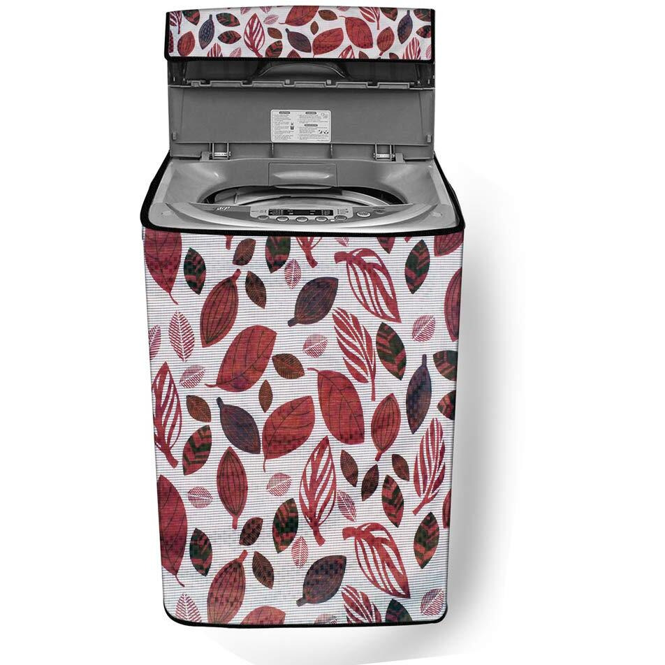 Stylista Washing Machine Cover Compatible For Samsung 11 Kg Fully-Automatic Top Loading Wa11J5751Sp, Ditzy Pattern Offwhite Base
