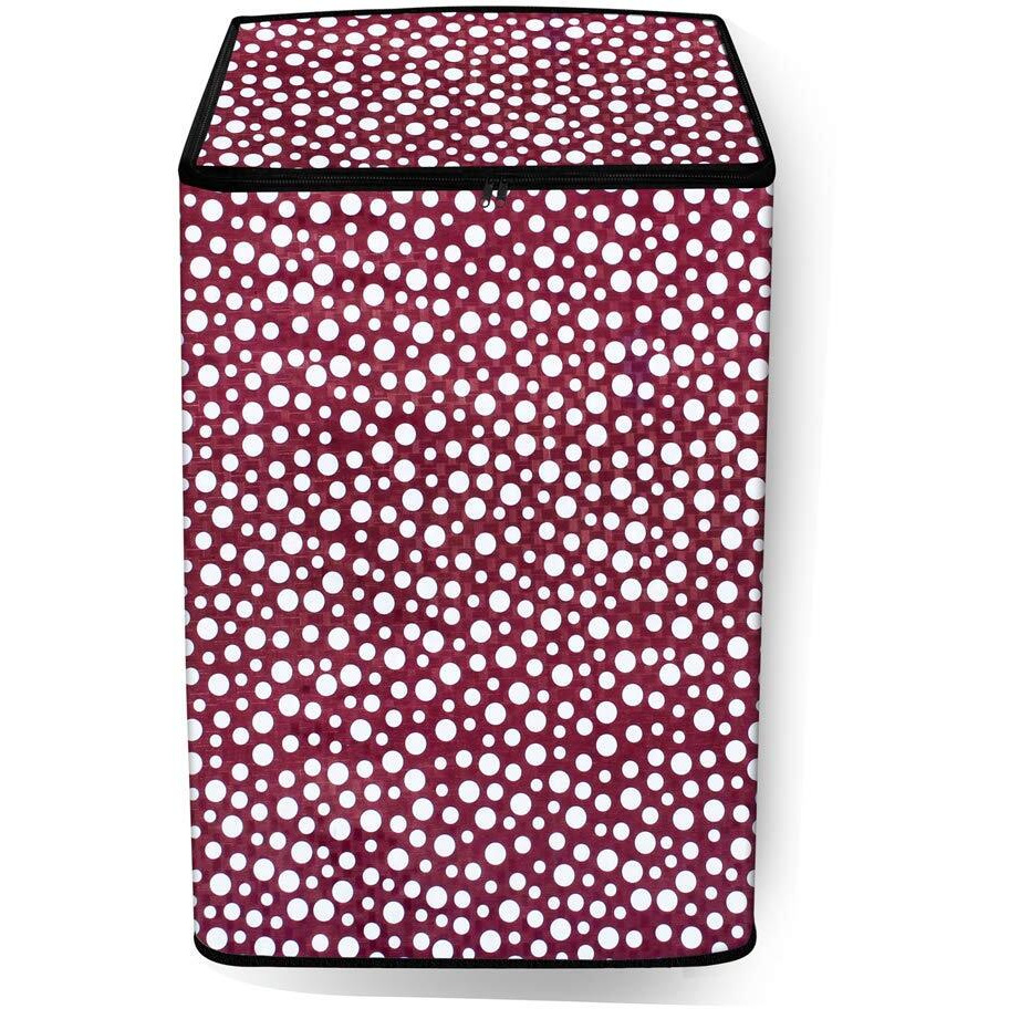 Stylista Washing Machine Cover Compatible For Samsung 11 Kg Fully-Automatic Top Loading Wa11J5751Sp, Polka Dot Pattern Pink
