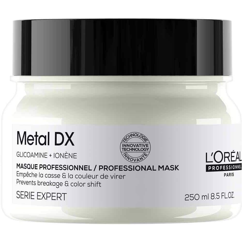 LOreal Professionnel Metal Dx Anti-Deposit Protector Hair Mask - 250Ml | Professional Mask For Less Breakage, Get Strong & Shiny Hair | With Glicoamine | For Men & Women