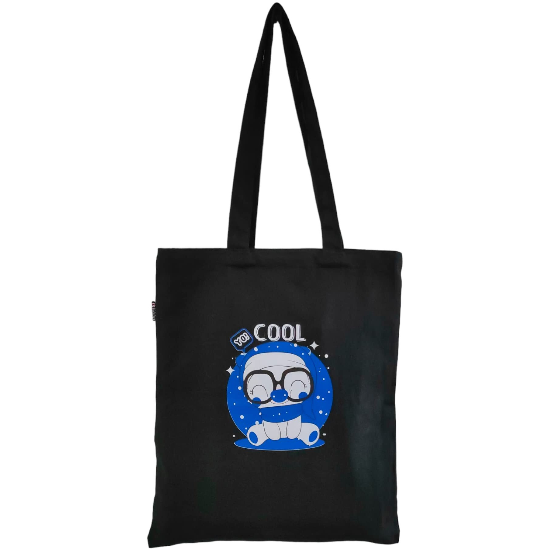 Danioo &quotDonT Worry We Carry" Canvas Tote Bag For Women, Multipurpose Handbags For Women With Zipper And Pocket For Travel, Shopping Bag | Hand Bag | College Tote Bag(Black & Blue)