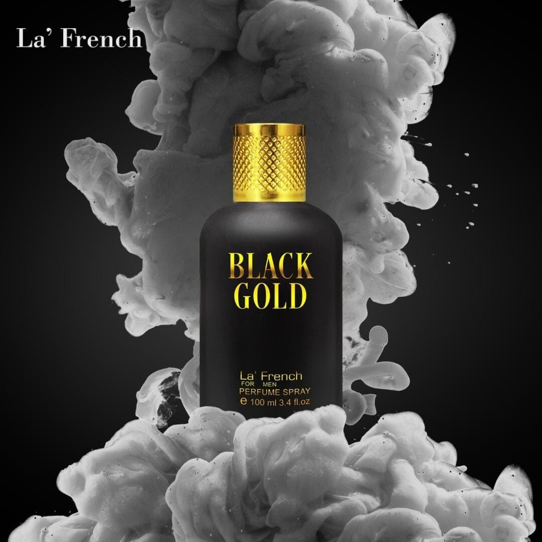 La French Black Gold Eau De Parfum - 100Ml Perfume For Men | Intense Long Lasting Perfume | Premium Fresh Fragrance Scent Edp Spray | Best Gift Perfume For Man And Husband. (Pack 1)