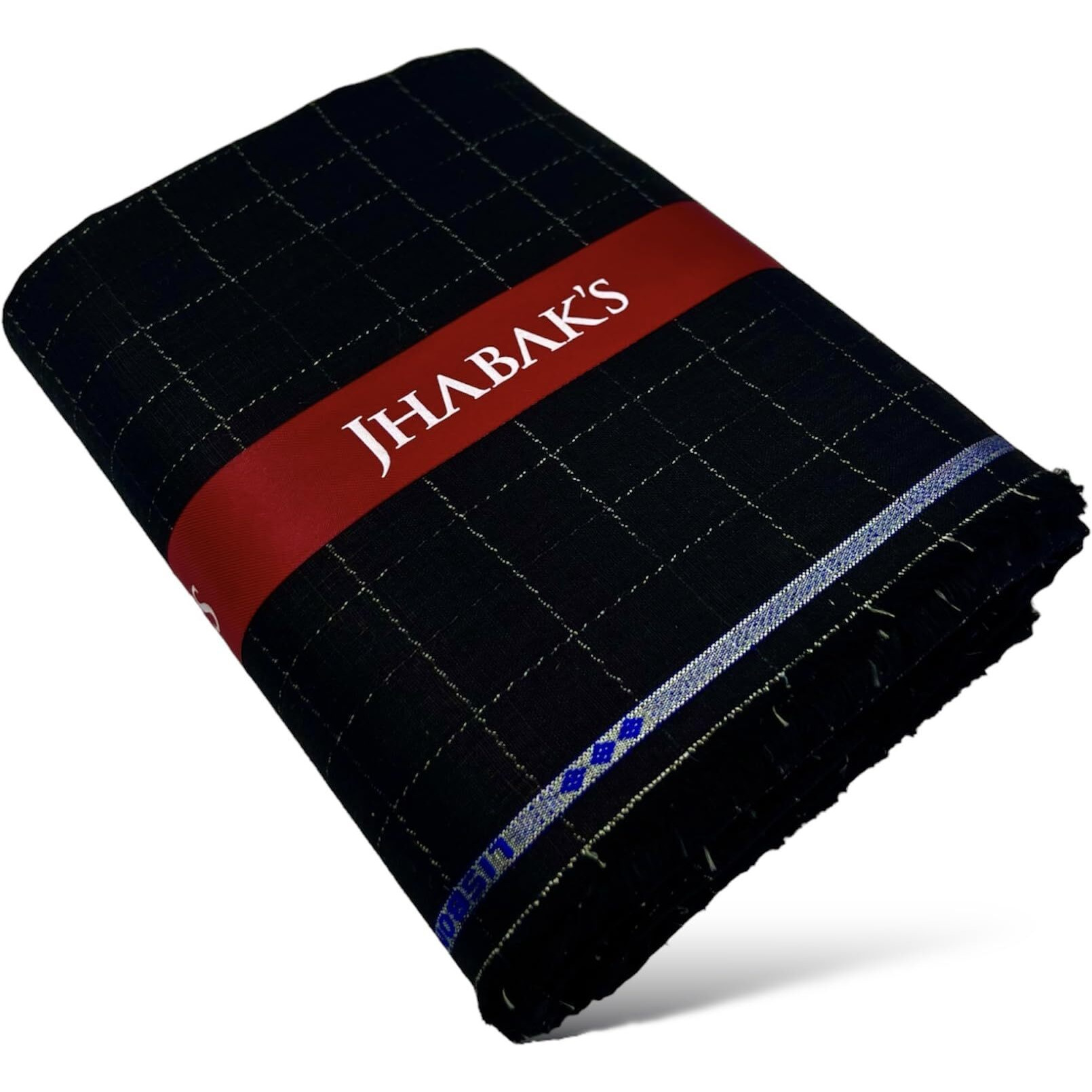 JhabakS Unstitched 100% Pure Cotton - 2.25M Shirt Fabric & 3M Kurta Material (Black)