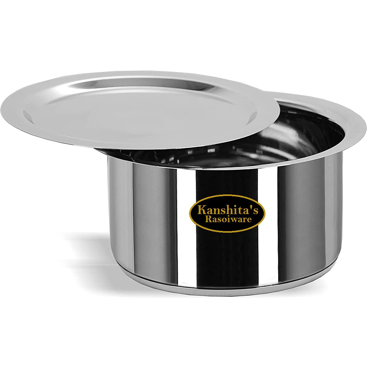 KanshitaS Rasoiware Stainless Steel Induction Bottom Friendly Patila/Tope/Pot With Lid 2 Liter (Induction & Gas Stove)