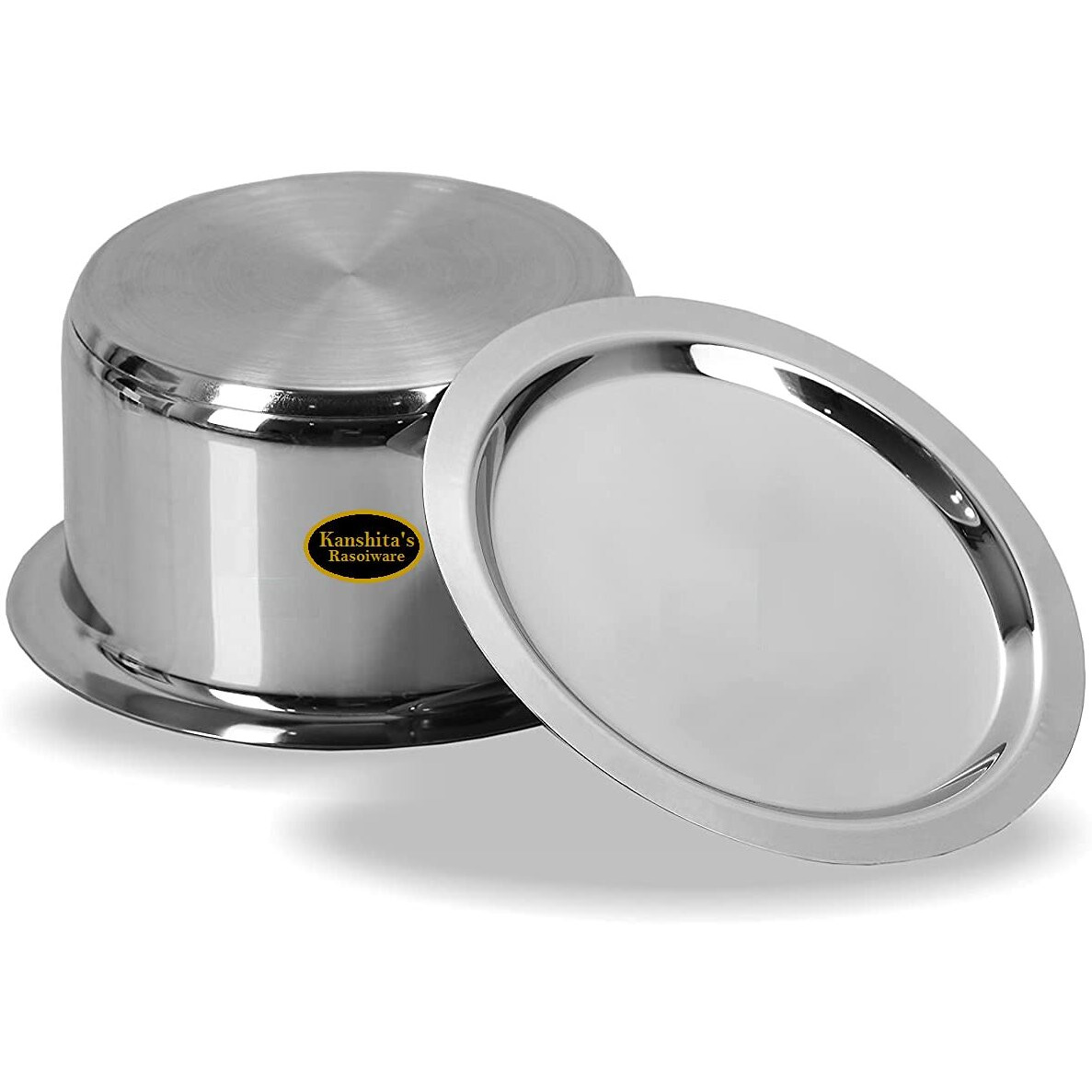 KanshitaS Rasoiware Stainless Steel Induction Bottom Friendly Patila/Tope/Pot With Lid 2 Liter (Induction & Gas Stove)