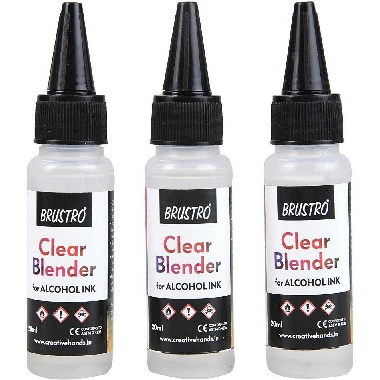 Brustro Alcohol Ink Clear Blender Pack Of 3 (20Ml Each)
