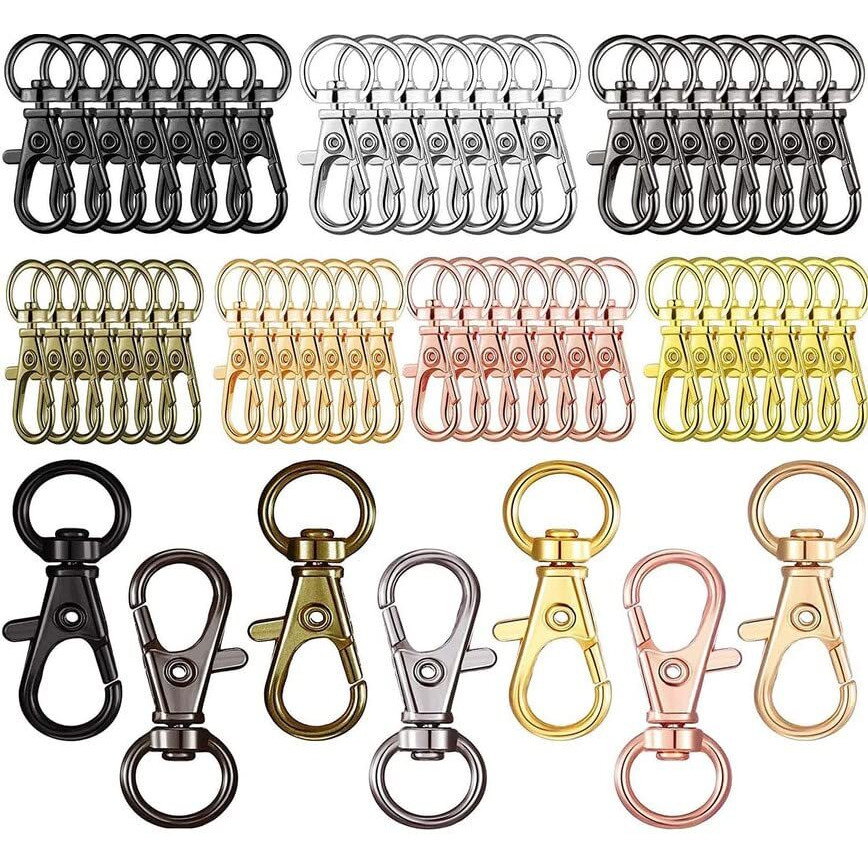 Diy Crafts 3 Sets 3X3, Silvery Nickel, Round Swivel Snap Hooks And Round Rings, Metal Swivel Lanyard Snap Round Hook, Slide Buckle For Bags, (3 Sets 3X3, Silvery Nickel)