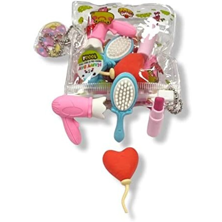 Rianz Cute Fancy Doll Accessories Erasers For Girls Kids (Pack Of 16)