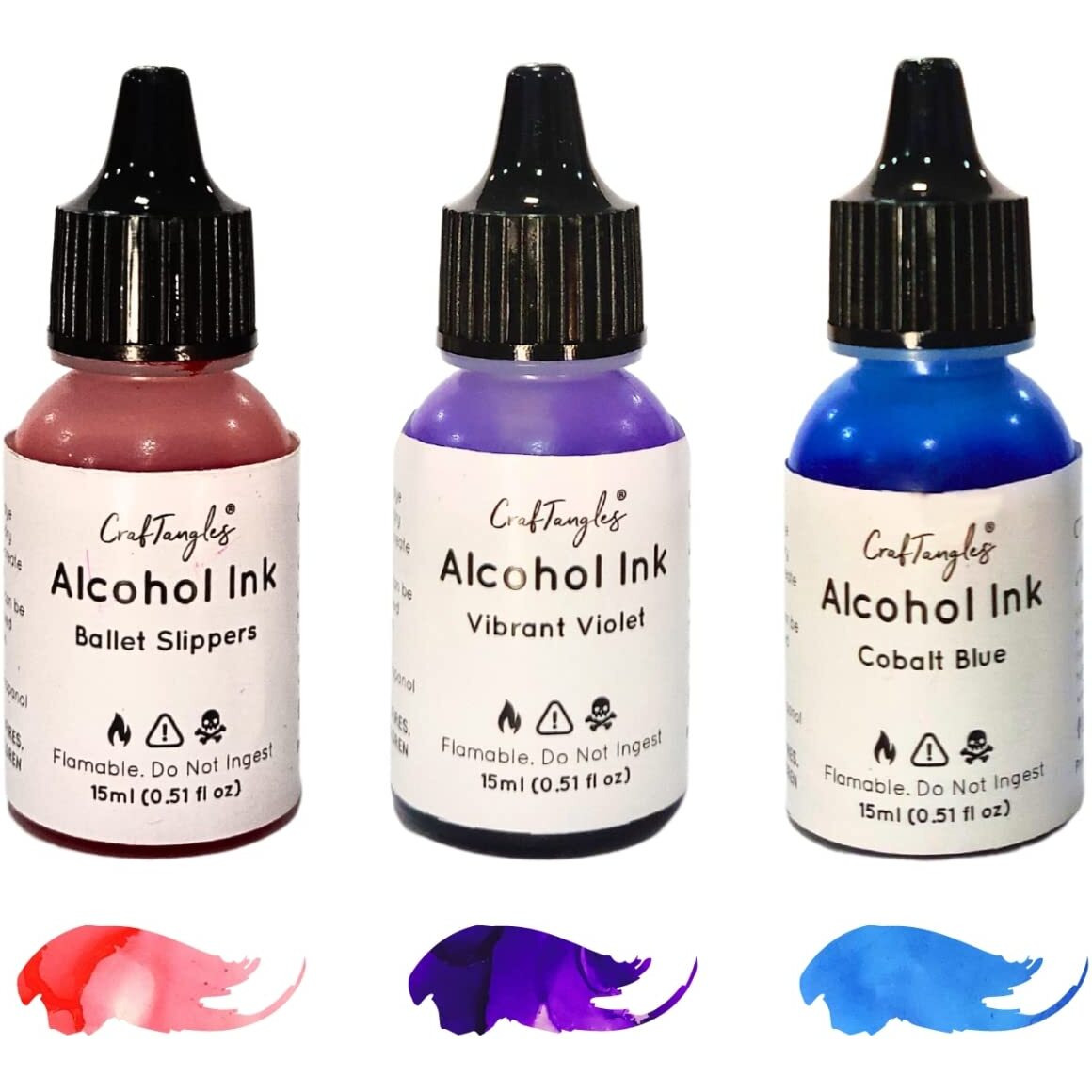 Craftangles Alcohol Ink Set - Evening Sky (15 Ml Each)