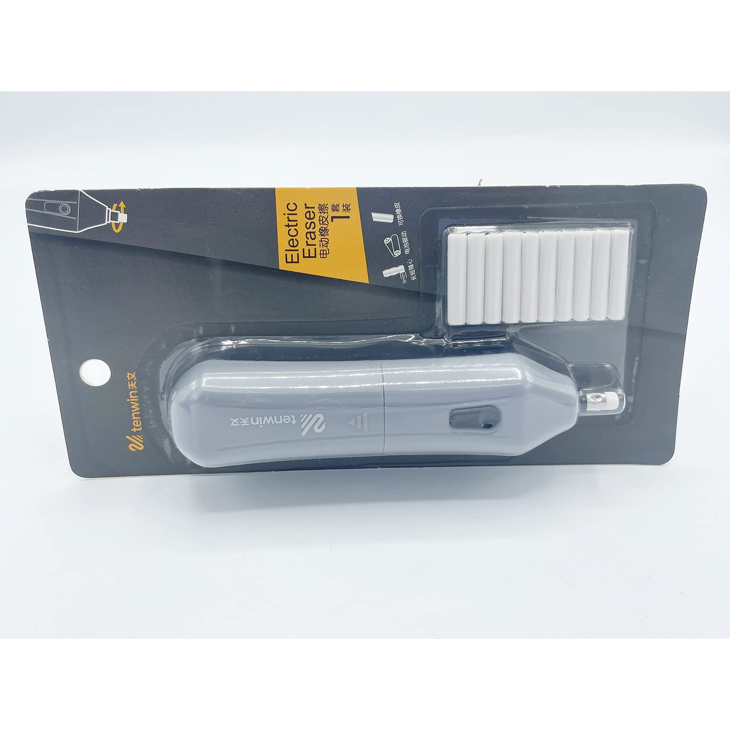 Gold Leaf Electric Battery Operated Eraser Kit With 10 Refill Eraser For Craft And Art Designing (Grey)