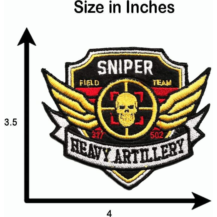 Motohog Unique Embroidered Iron & Sew On Patch (Sniper) 4 X 3.5 Inches