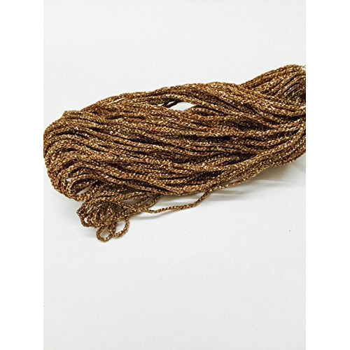 Eerafashionicing Pack Of 9 To 10 Mtr Ginger Colour Piping, Dori, Edges, Lace, Trims