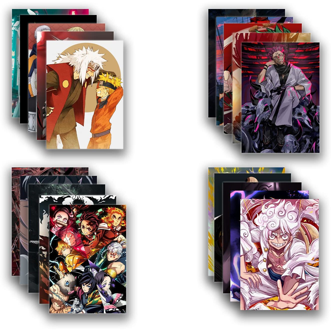 Soulabiti Presents Set Of 20 Anime Posters (Naruto, My Hero Academia, One Piece, Dragon Ball, Jujutsu Kaisen And More) With Double Sided Tape For Easy Mounting