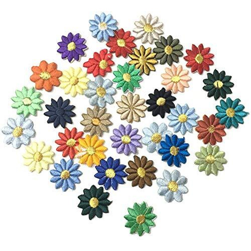 Sync Flower Embroidery Patches,Patch For Saree Decoration,Clothes,Blouse,Dresses,Dupatta,Choli,Chunni,Suits,Decoration,Craft,Pack Of 50 Pieces,Sew Or Paste On Clothes,Fabric,Beading Applique Diy