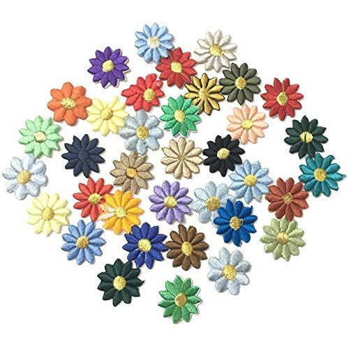 Sync Flower Embroidery Patches,Patch For Saree Decoration,Clothes,Blouse,Dresses,Dupatta,Choli,Chunni,Suits,Decoration,Craft,Pack Of 50 Pieces,Sew Or Paste On Clothes,Fabric,Beading Applique Diy