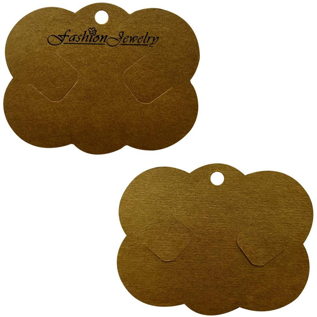 Diy Crafts Pack Of 100Pcs 50X2, Brown Color, 50Pcs/Lot 70Mmx86Mm As Image Jewellery Display Cards For Necklaces Jewellery-Making Display(Pack Of 100Pcs 50X2, Brown Color)