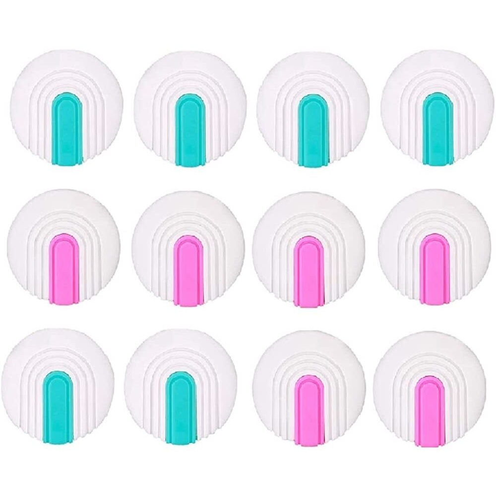 Deli Non-Toxic U-Touch Eraser, Cute Round Pencil Eraser For Students School Supplies Prize Gifts Party Favors - Multicolor (6 Pcs Each Of Pink & Blue) - Wh02901 - (Pack Of 12)
