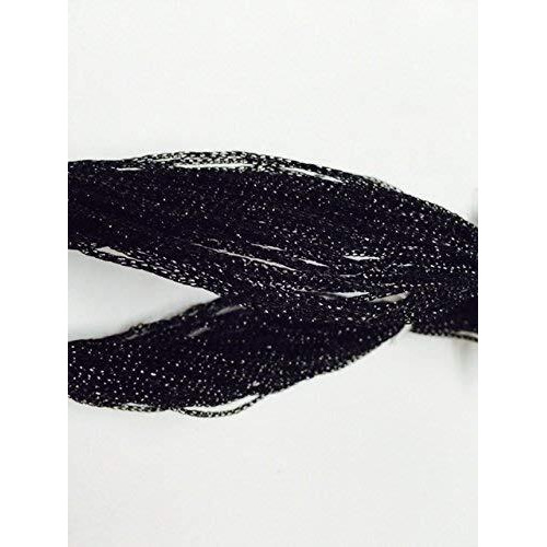 Eerafashionicing Pack Of 9 To 10 Mtr Black Colour Piping, Dori, Edges, Lace, Trims