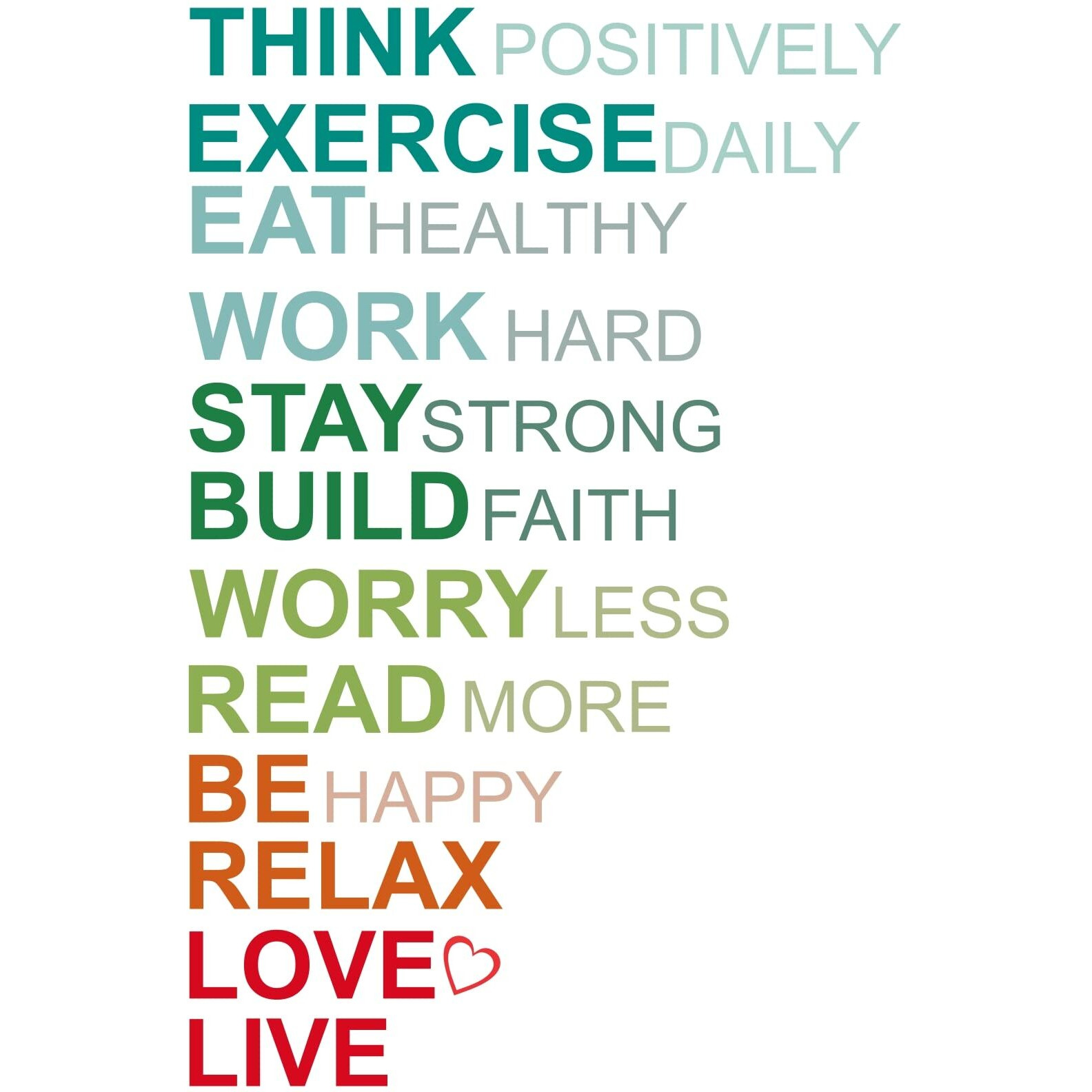Dreamkraft Motivational Quotes Be Positive Stay Motivated Pvc Vinly Wall Stickers (Multicolor, 75 Cm X 50 Cm)