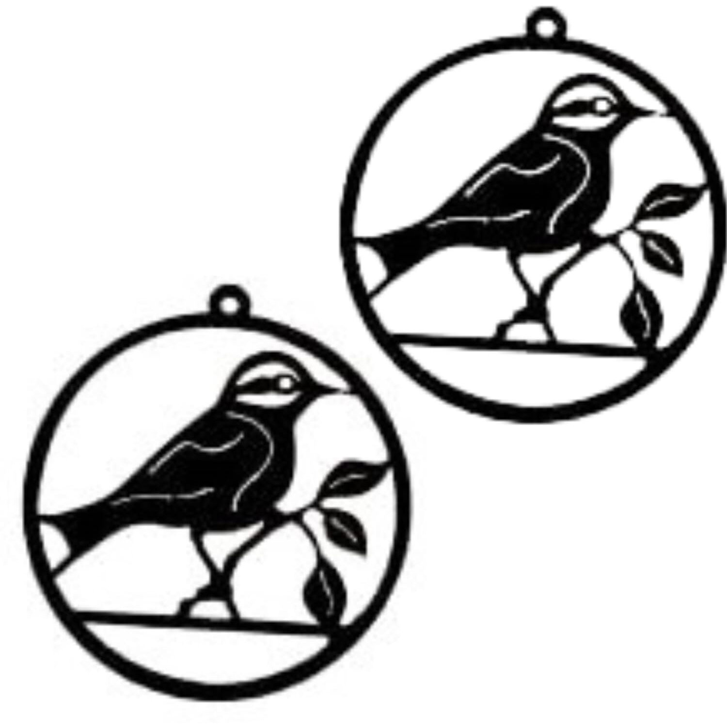 Irondeep Metal Wall Art Tree And Bird - 3D Wall Silhouette Metal Wall Decor Home Office Decoration Bedroom Living Room Decor Sculpture - Steel Wall Decor, Black Set Of 2