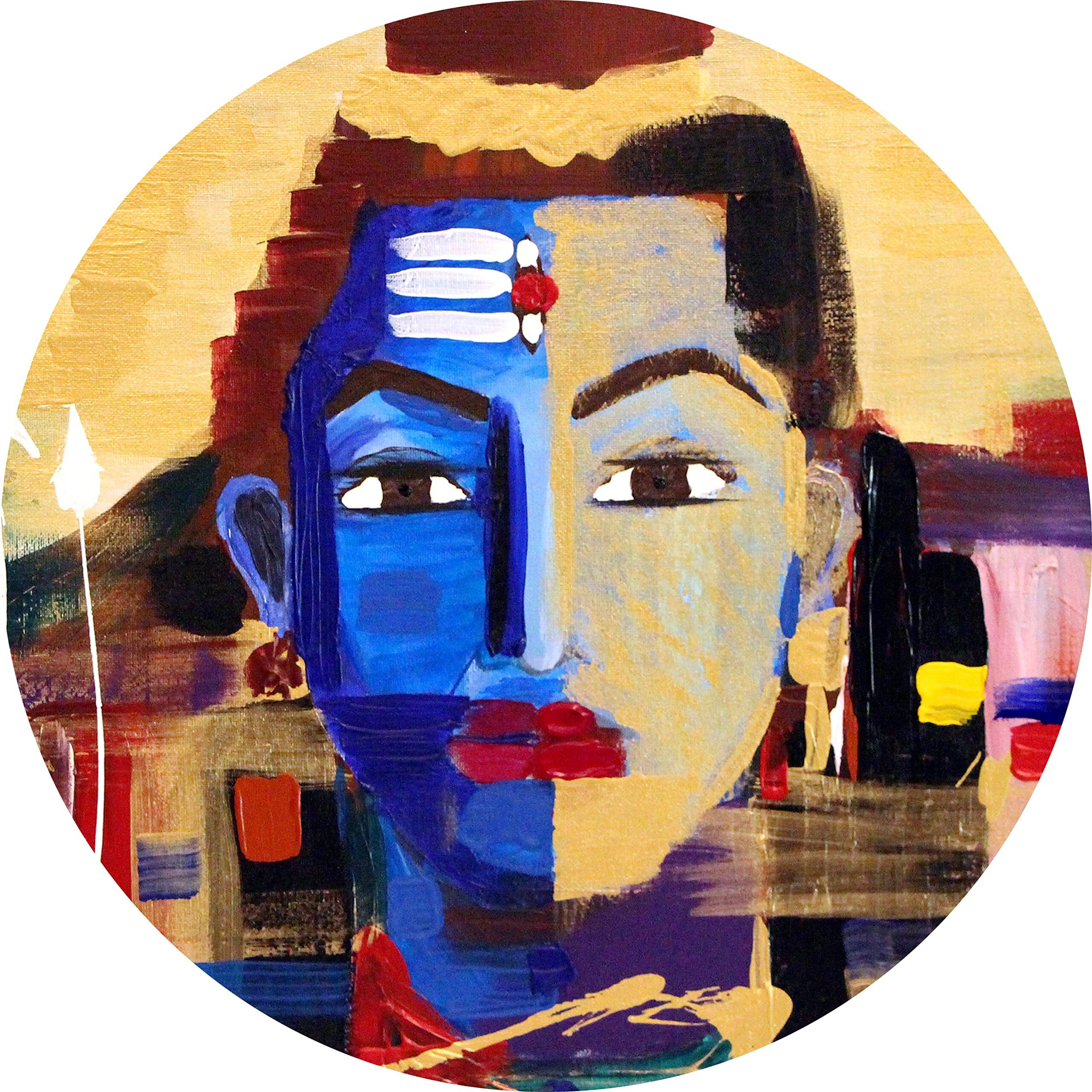 Kartik Digital (Lord Shiva) Print 3 Panel Wall Decor Wall Art Painting For Home, Office Gift (11 X 11 Inches)