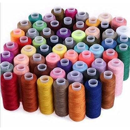 Shop & Shoppee Multicolor 100% Polyester Threads 100 Tubes(300 M Each) For Sewing Tailoring Thread Spools (300 M, Pack Of 100, Multicolor)