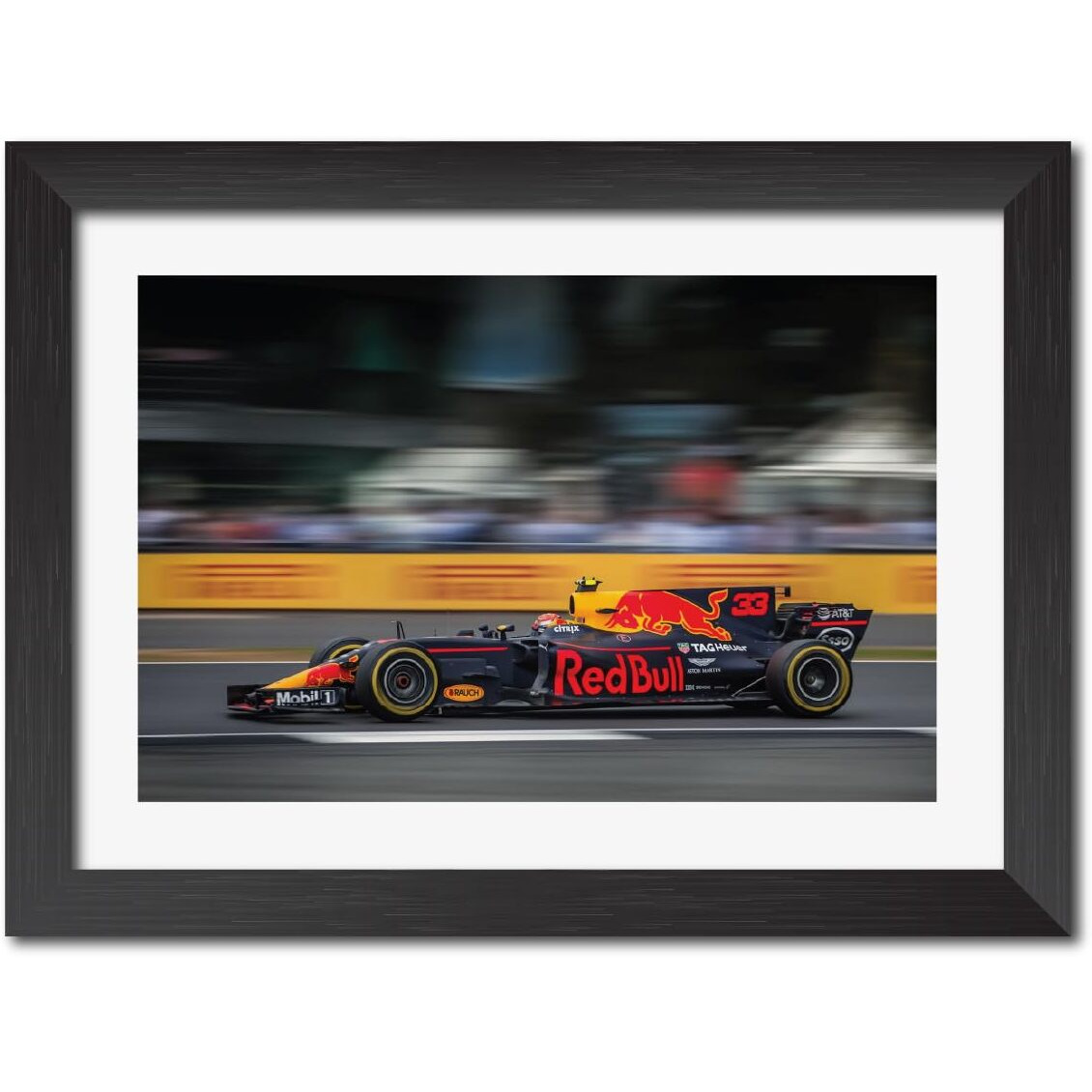 Tenorarts Max Verstappen Painting Formula One Racer Superstar Poster Laminated Poster Framed Painting With A Matt Finish Black Frame (9Inches X 12Inches)