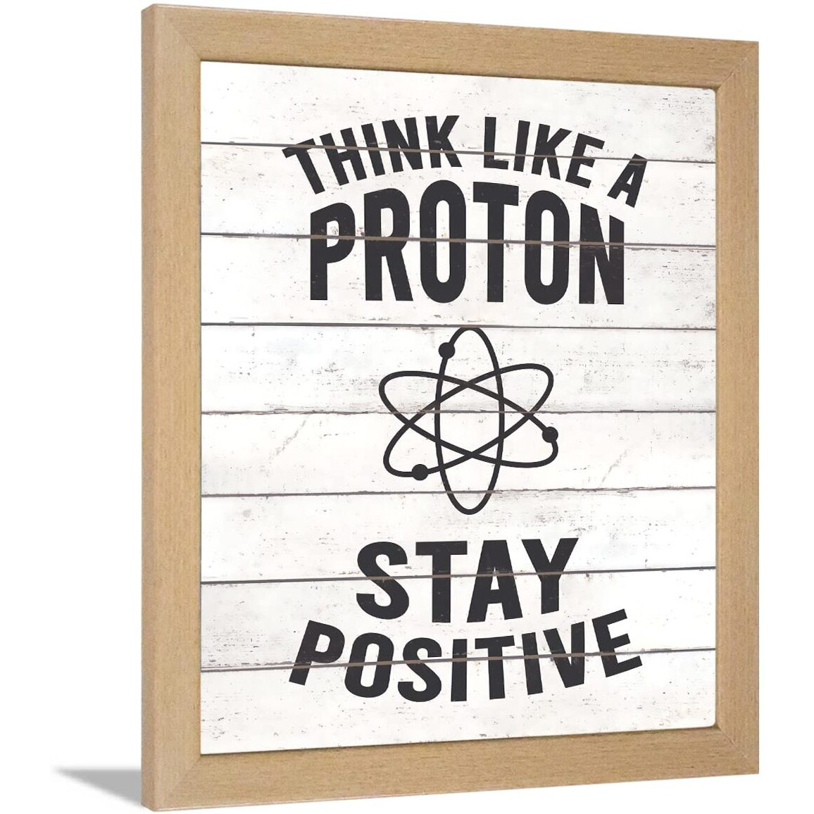 Chaka Chaundh - Motivational Quotes Frames - Framed Posters - Quotes Frames For Office, Student, Entrepreneur - Stay Positive Quotes Wall Frames - Posters With Frame (Think Like A Proton - White Vintage)
