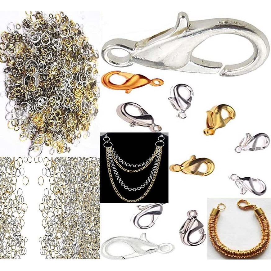 Diy Crafts 100 Grm, Chorme Silver, Jump Rings, As Choice X Grm Jewelry Jump Rings Claw Clasps, Gold Silver Etc Open Jump Rings 4Mm-10Mm For Jewelry Making (100 Grm, Chorme Silver)