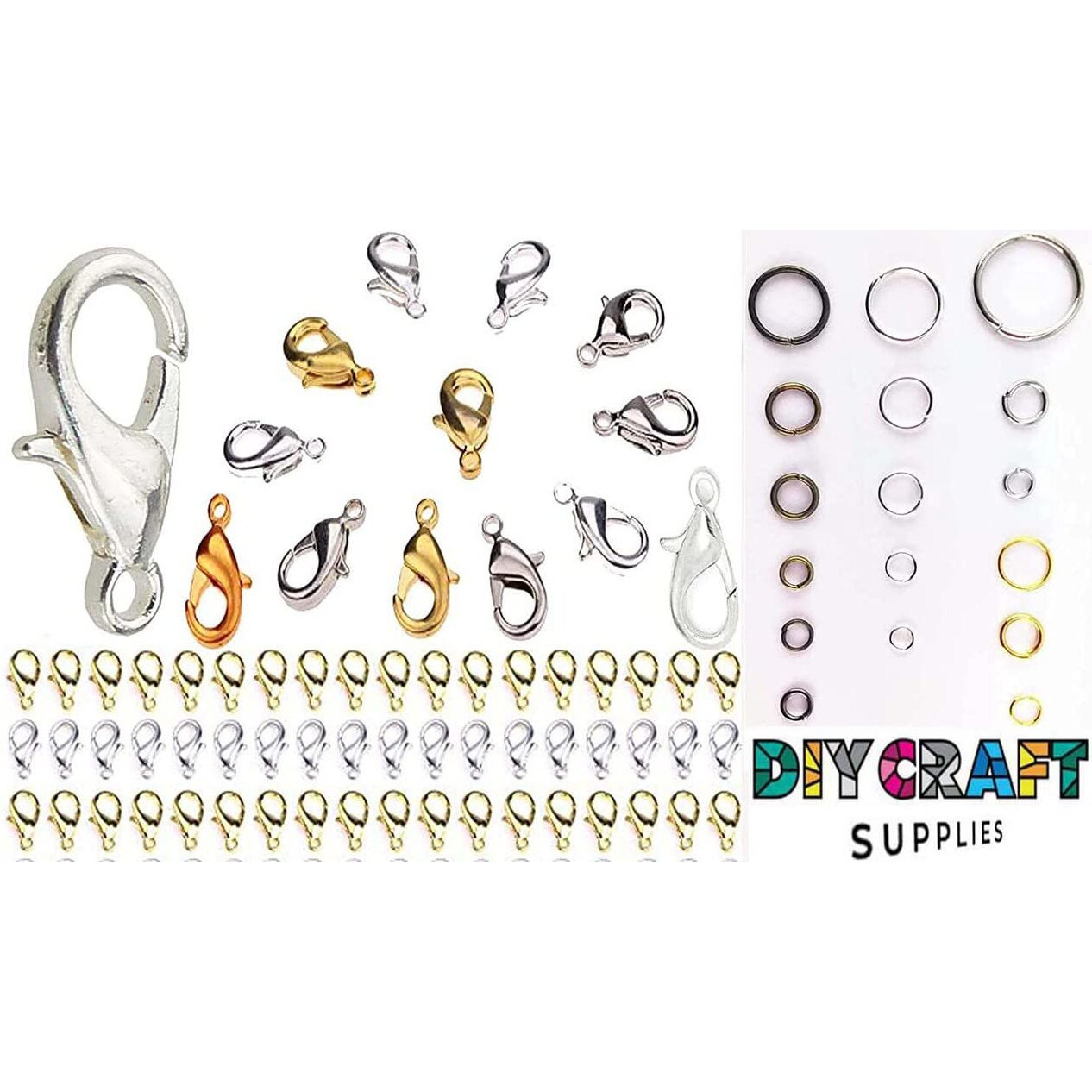 Diy Crafts 100 Grm, Chorme Silver, Jump Rings, As Choice X Grm Jewelry Jump Rings Claw Clasps, Gold Silver Etc Open Jump Rings 4Mm-10Mm For Jewelry Making (100 Grm, Chorme Silver)