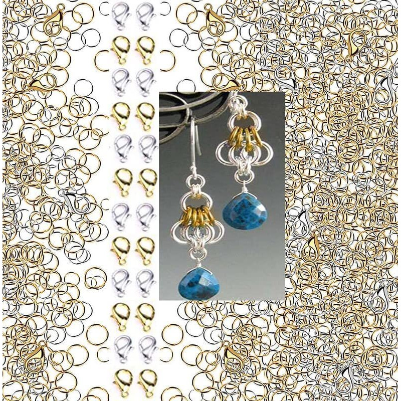 Diy Crafts 100 Grm, Chorme Silver, Jump Rings, As Choice X Grm Jewelry Jump Rings Claw Clasps, Gold Silver Etc Open Jump Rings 4Mm-10Mm For Jewelry Making (100 Grm, Chorme Silver)