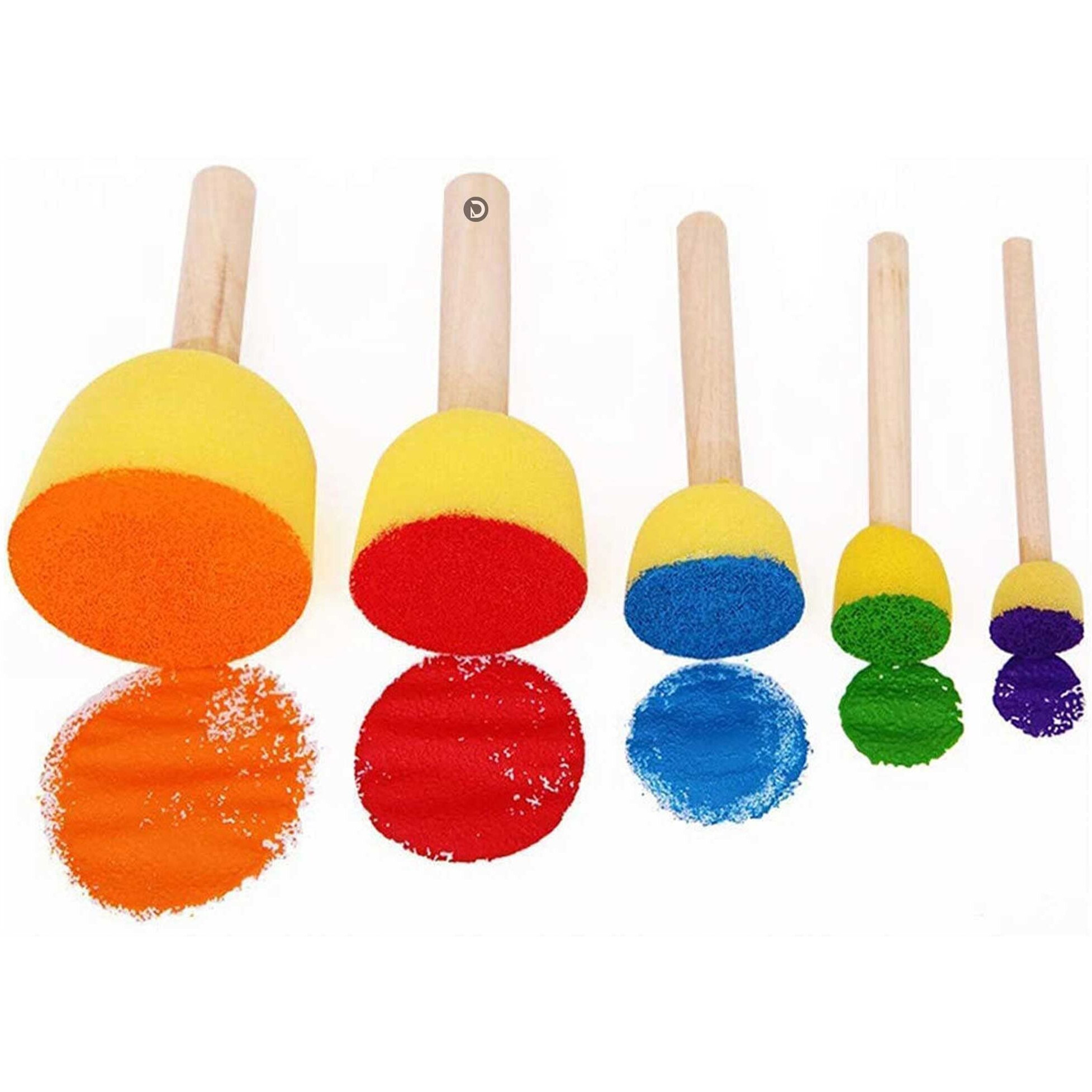Dakos Yellow Sponge Painting Tool, Dabber In 5 Sizes For Art & Craft, Art Supplies