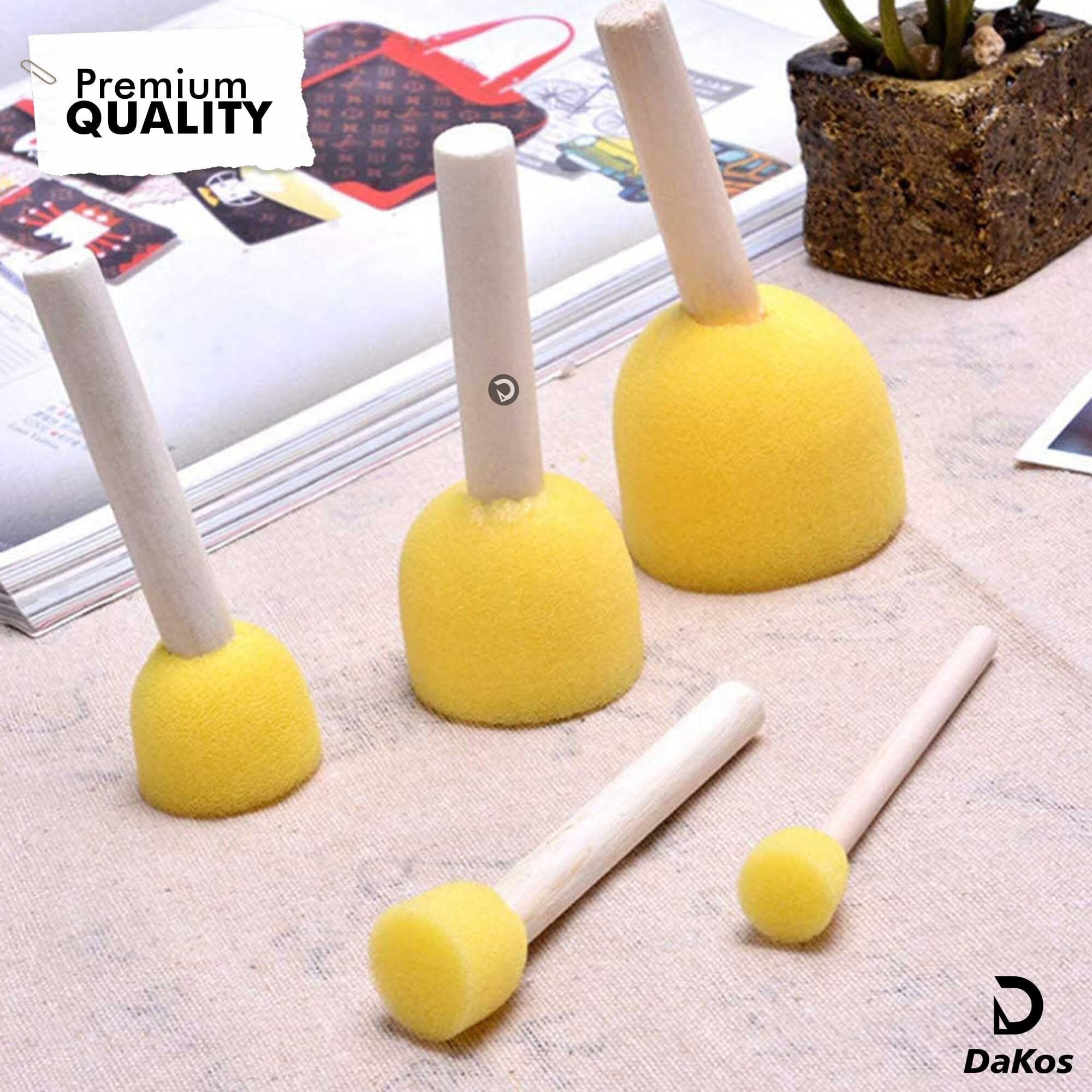 Dakos Yellow Sponge Painting Tool, Dabber In 5 Sizes For Art & Craft, Art Supplies