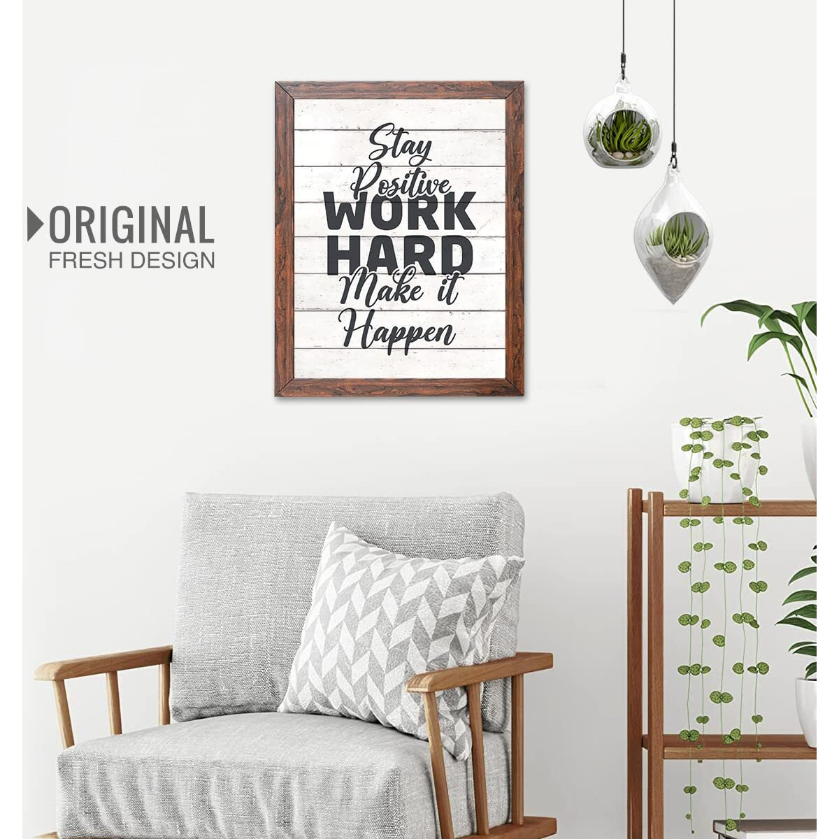 Chaka Chaundh - Hard Work Quotes Wall Frames - Hard Work Motivational Posters With Frame - Motivational Quotes Wall Framed Posters - (13.6 X 10.6 Inches)