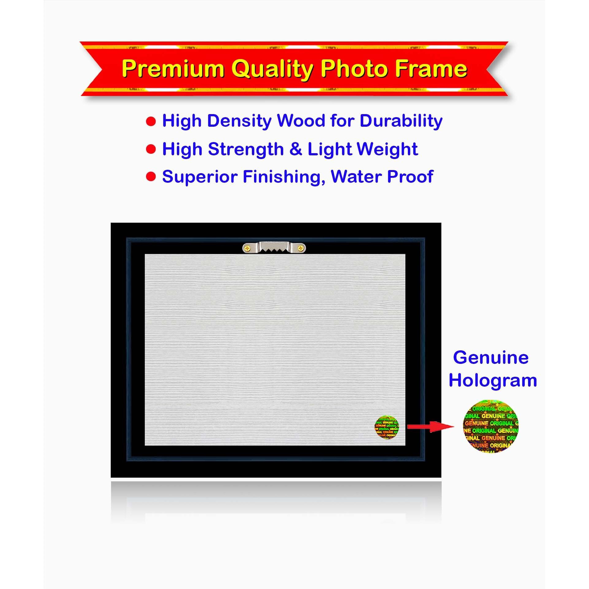 Pavan Photo Laminations Lakshmi Kubera Ganesha Laxmi Devi Yantra Wall Painting Framed Home Decor (Wood,Matte,Gold,Big Size,10 X 12 Inch) R338M