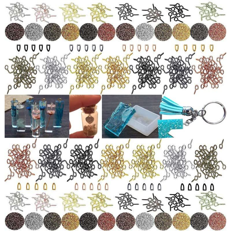 Diy Crafts 50 Pcs Screw Jump Rings, Golden Light, Jewellery Making Item Accessory For Swivel Clasps Metal Lanyard Snap D Hook, Lobster Claw Clasps Keychai (50 Pcs Screw Jump Rings, Golden Light)