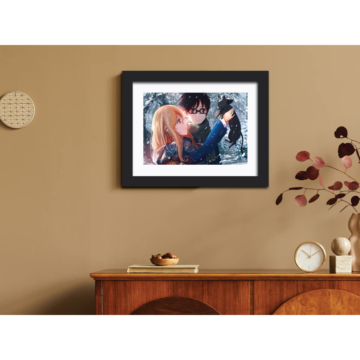 Tenorarts Your Lie In April Framed Anime Laminated Framed Paintings With Matt Black Frames (12Inches X 9Inches) (Your Lie In April 02)
