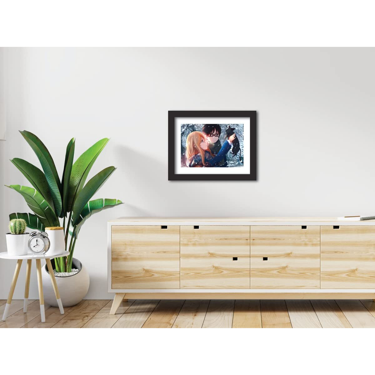 Tenorarts Your Lie In April Framed Anime Laminated Framed Paintings With Matt Black Frames (12Inches X 9Inches) (Your Lie In April 02)