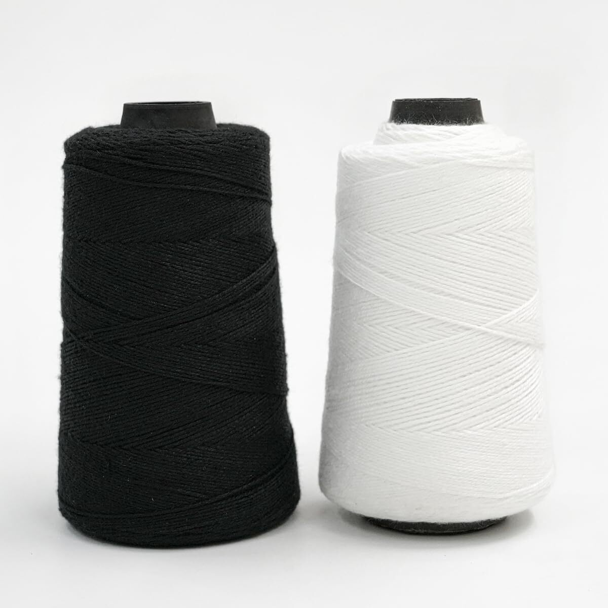 Embroiderymaterial Black & White Polyester And Cotton Embroidery Thread, Sewing Threads, Thread For Craft, Stitching Thread, Threads For Sewing Machine (2 Rolls, 450 Meters, 1 Mm Thick)