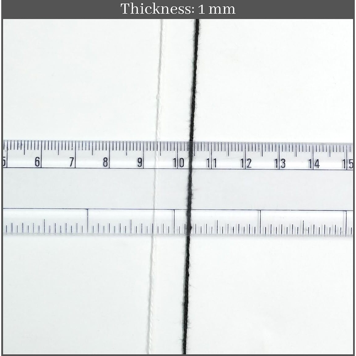 Embroiderymaterial Black & White Polyester And Cotton Embroidery Thread, Sewing Threads, Thread For Craft, Stitching Thread, Threads For Sewing Machine (2 Rolls, 450 Meters, 1 Mm Thick)