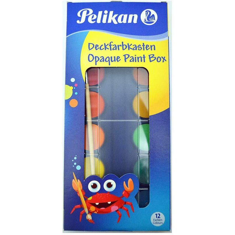 Pelikan Opaque Paintbox With One Tube F355/12T  12 Colours