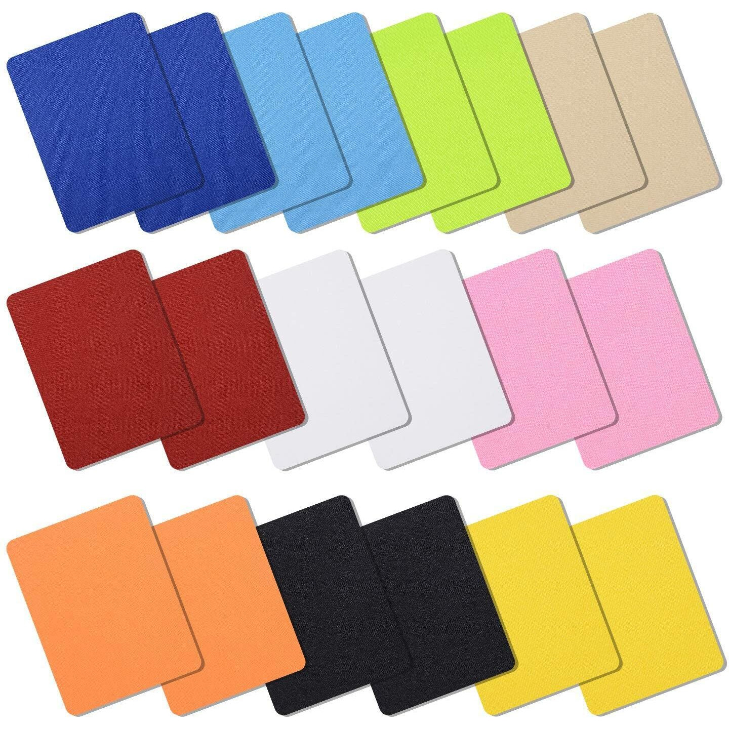 Zibuyu Cloth Sticker Patches Iron On Patches For Clothing 20Pcs Colorful Patches Pure Color Applique Patches, 3.8''*5'' For Each