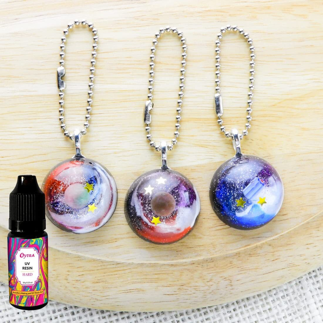 Oytra 10G Uv 4 Bottles Resin Hard Clear Glossy Finish For Artists And Professionals Polymer Clay Gloss Diy Jewelry Craft Decoration Casting Coating