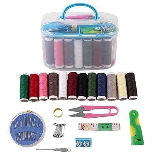 Edbiret Ultipurpose Portable Small Travel Sewing Kit Box With All Accessories For Beginners Girls,Travelling Mini Sewing Supplies Kit With Mending And Sewing Needles, Scissors, Thimble, Thread, Tape