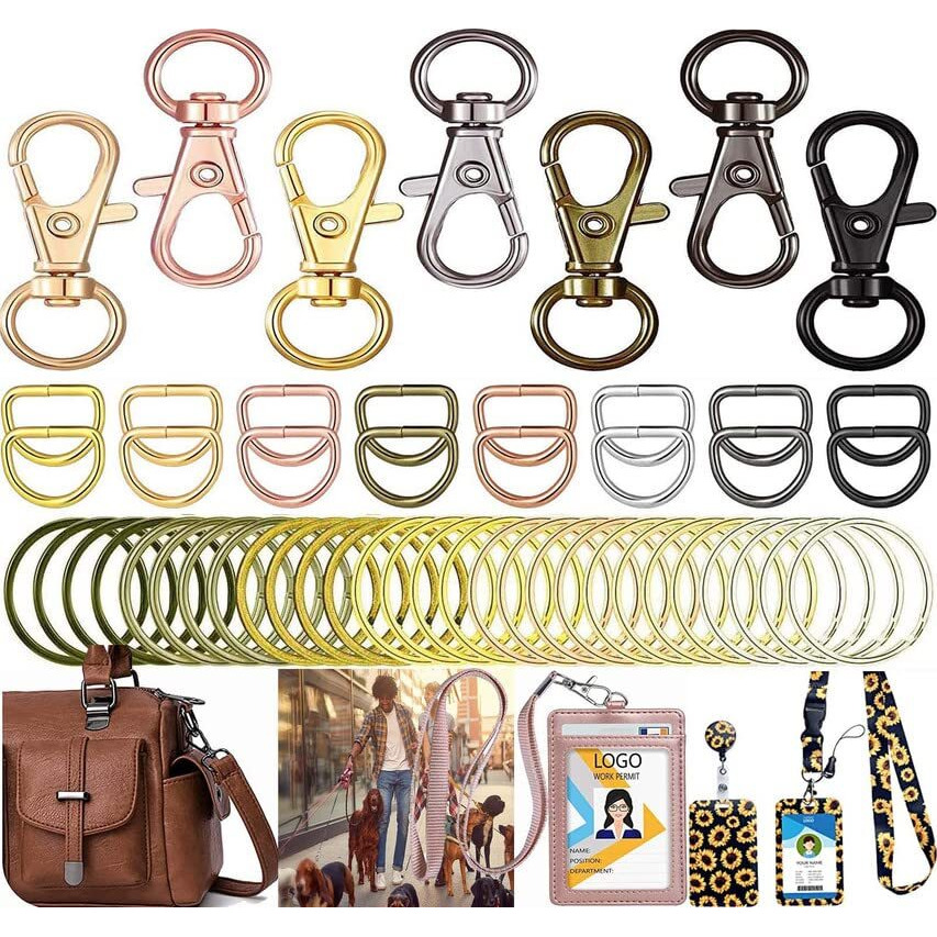 Diy Crafts Mix Pack Of 5 Sets, Mix Pcs Silver, Mix Lot Of Metal Lobster Claw Clasps Hook Ki, Key Chain Hooks, D Rings Key Ring & Extender Chain With Open Jump Ri (Mix Pack Of 5 Sets, Mix Pcs Silver)