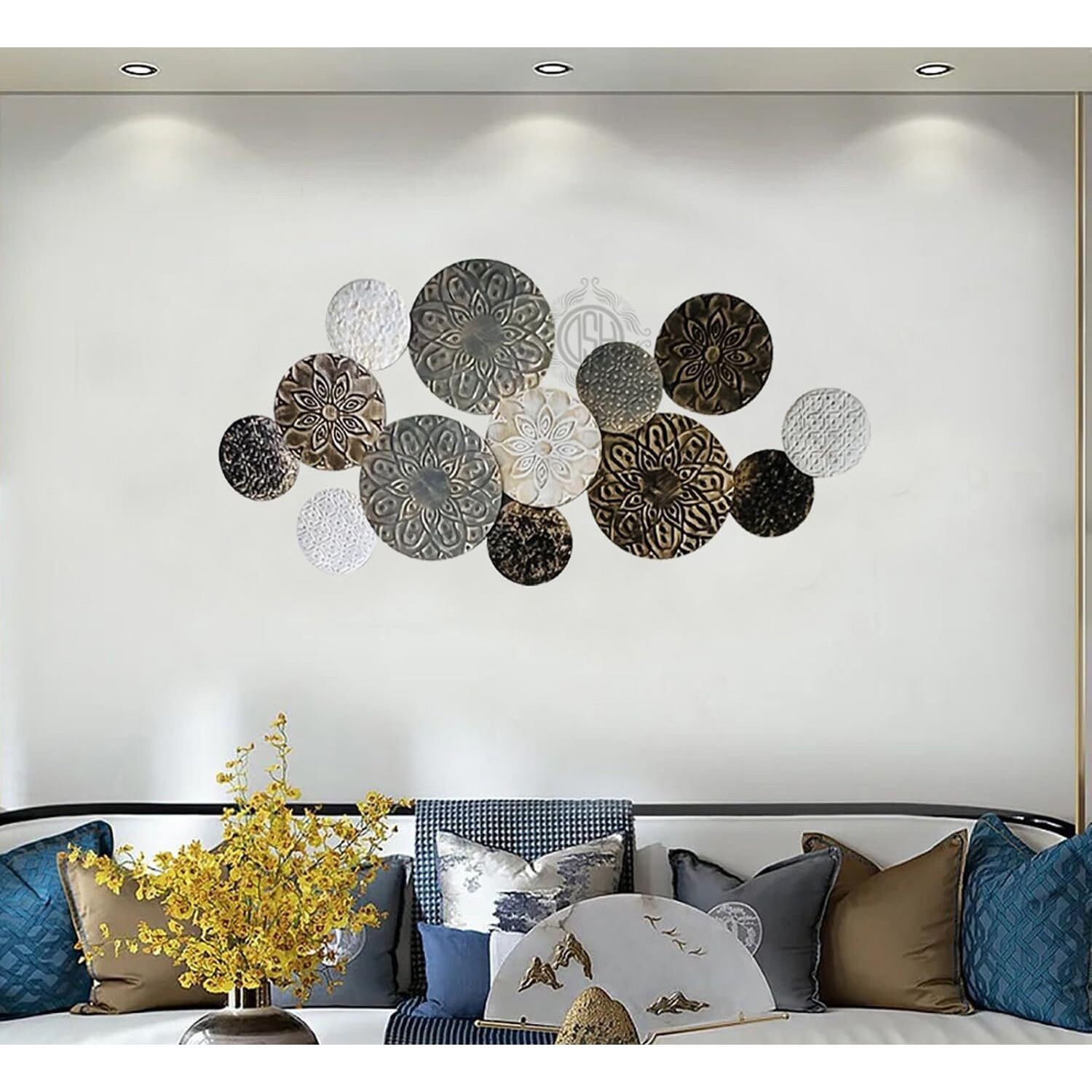 Dsh Crafting Your Curiosity Metal Wall Decor Wall Mounted Hanging Multi Color Wall Arts(41 X22 Inch) Perfect For Home Decoration.(Iwart-14-Fqlv-Gryblk)