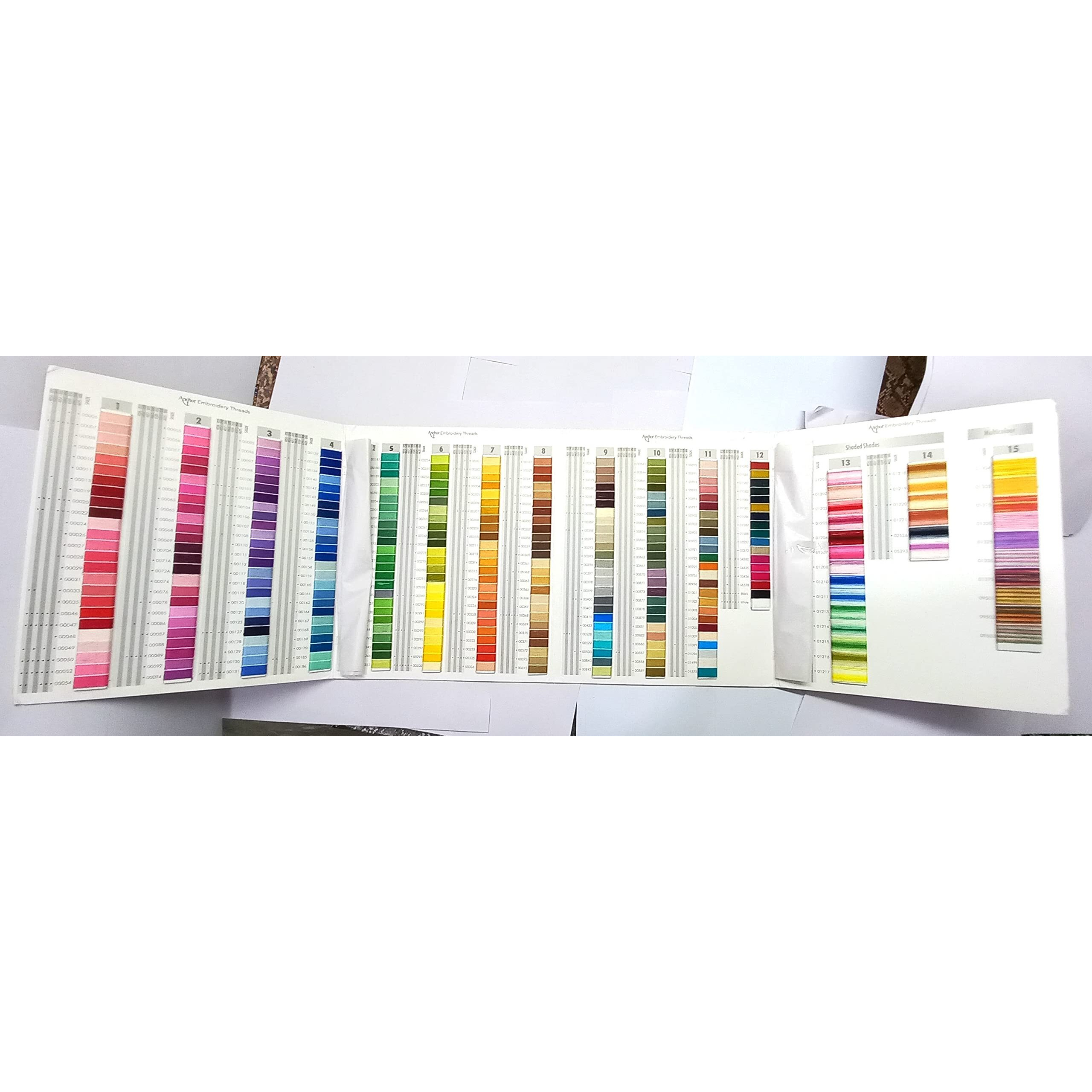 Omx Anchor Cotton Embroidery Thread Shade Card, 1 Pc, Cotton Embroidery Threads Shade Card