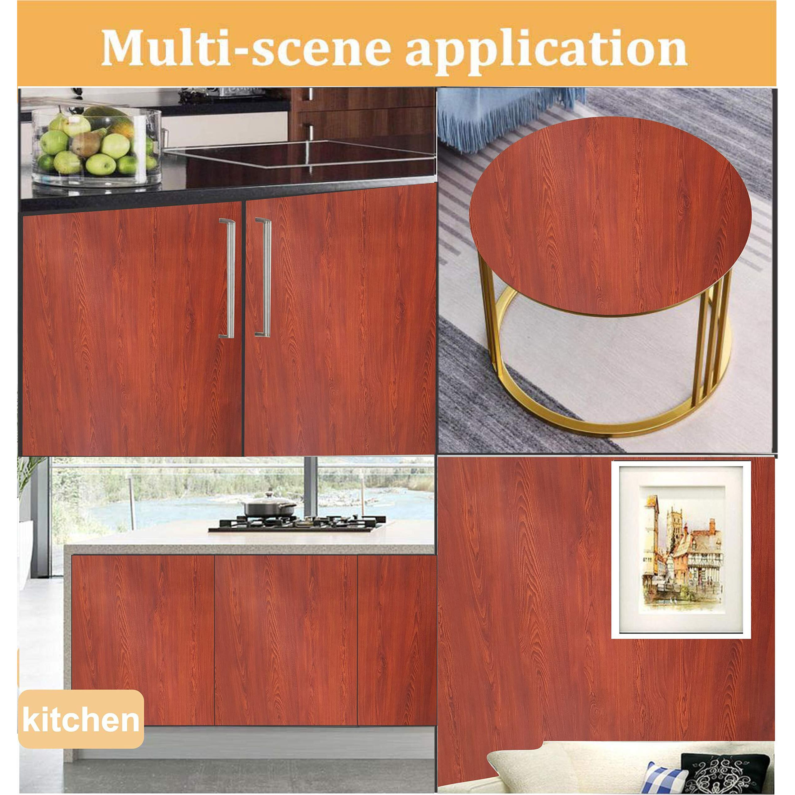 Elton Vinyl Light Oak Wood Dhesive Decorative Shelf Liner For Table Top, Furniture, Almirah Diy, Renovation Projects, 2 X 8 Ft